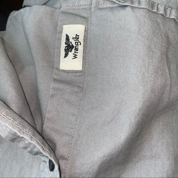 Wrangler Comfort Flex Light Grey Short Sleeve Collared 2XL Shirt Chest 28.5" - Picture 3 of 7